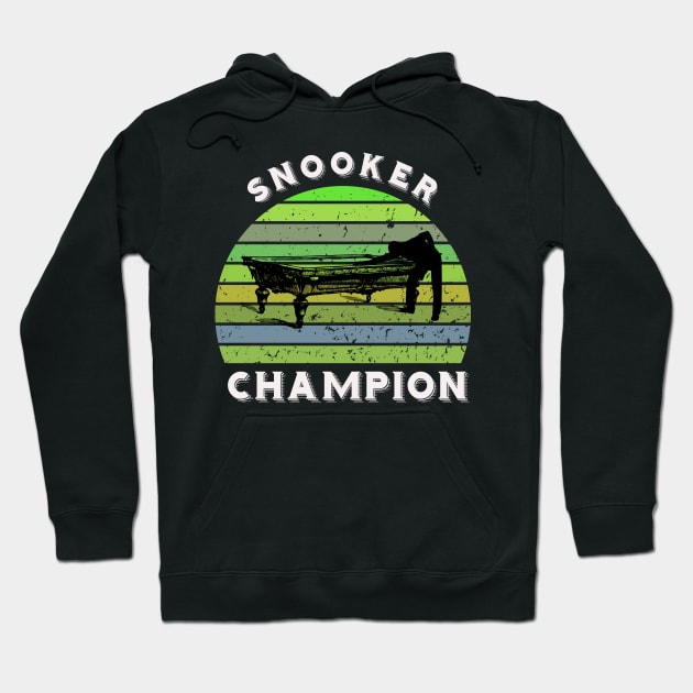 Snooker champion - retro sunset billiards Hoodie by BB Funny Store